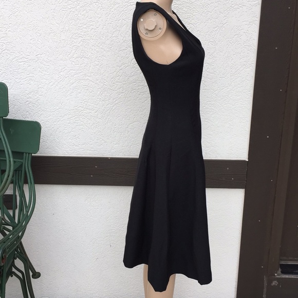 Banana Republic black dress 4 tall fit and flare - Picture 3 of 7